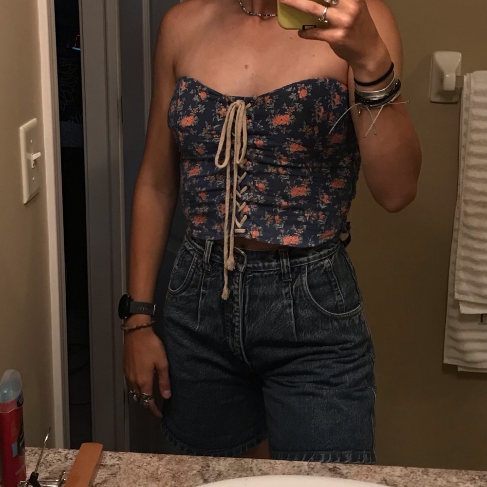 Strapless Flower Top